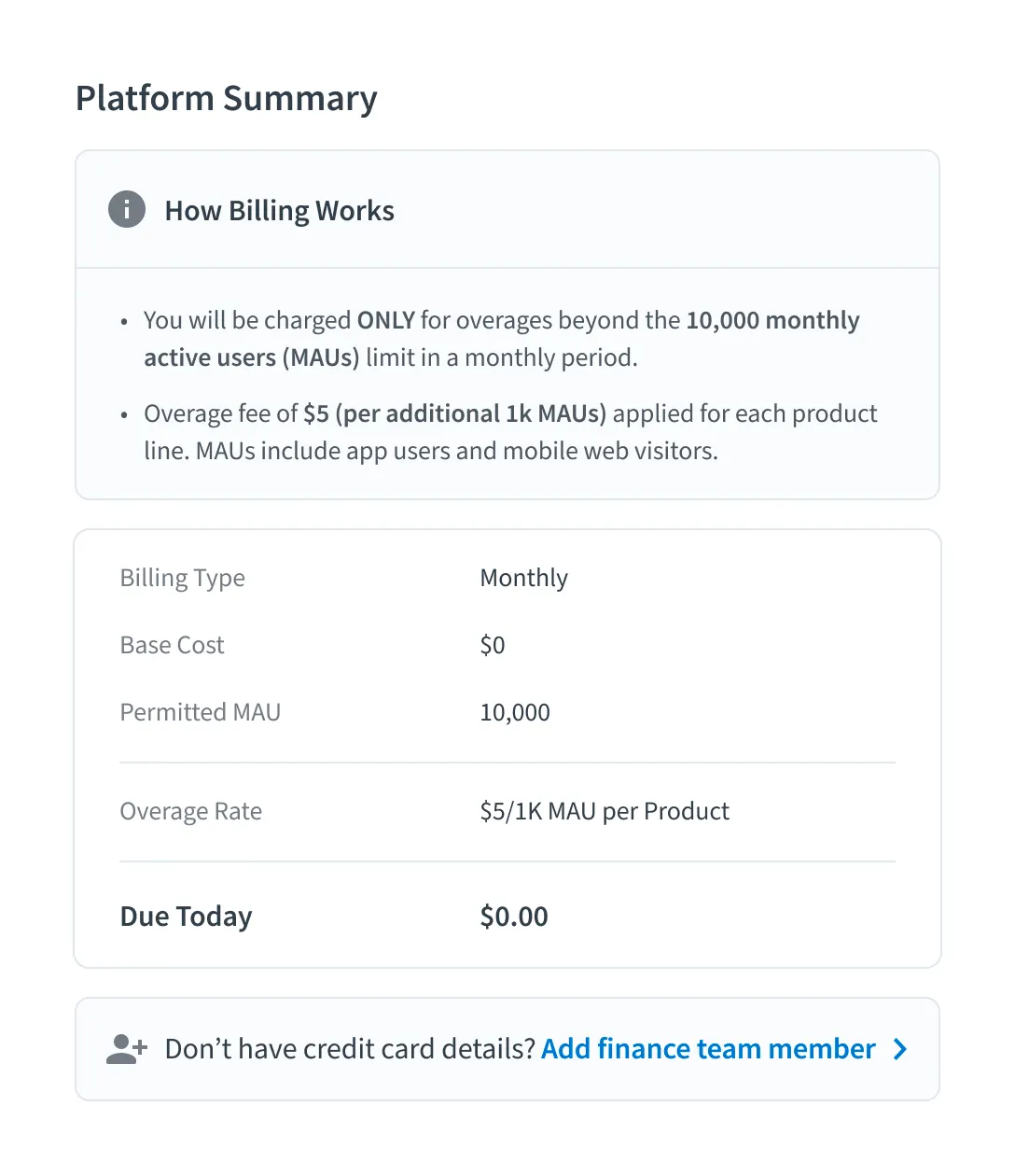 Platform metrics overview